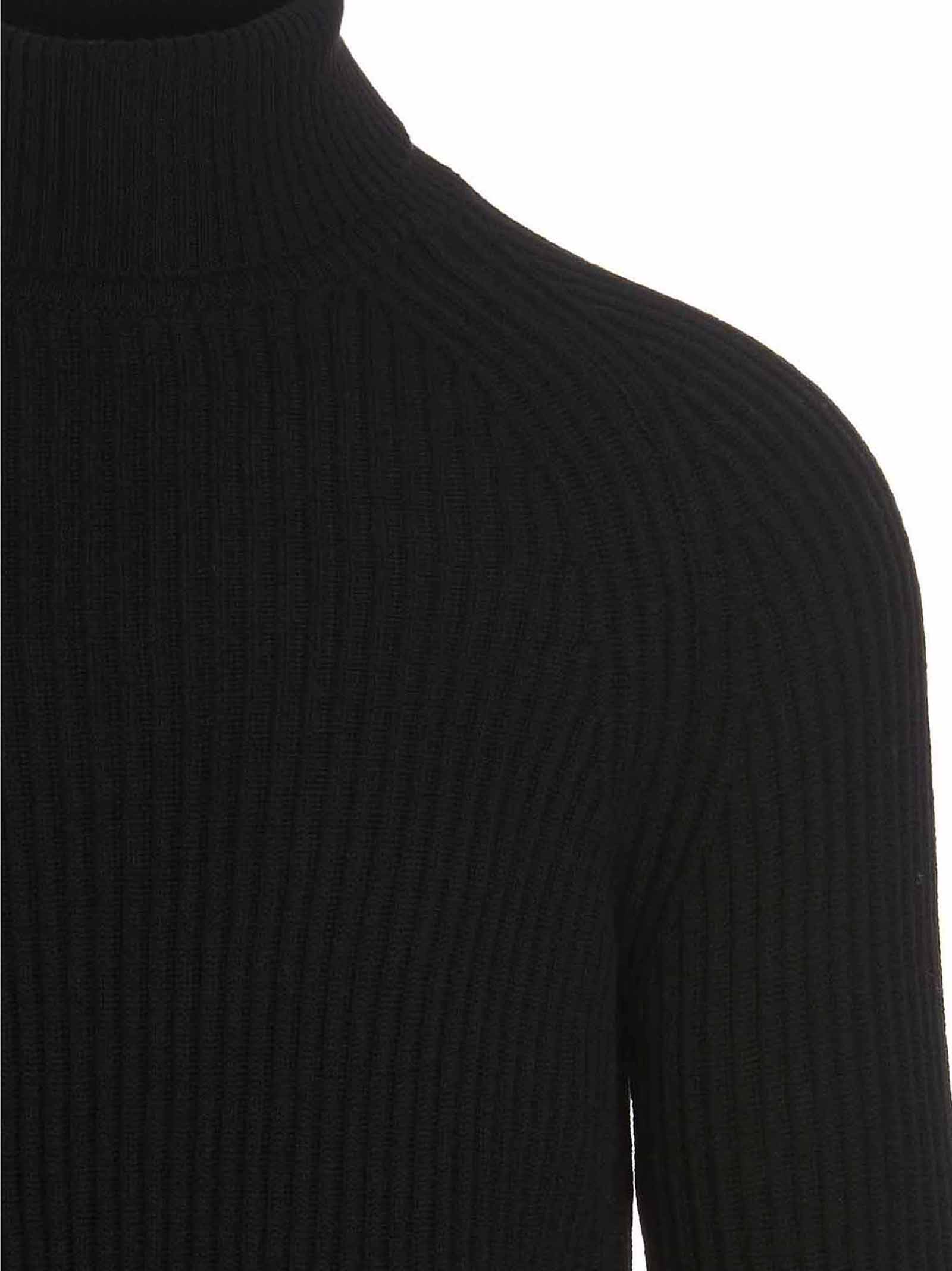 Shop Zanone English Rib Sweater In Nero