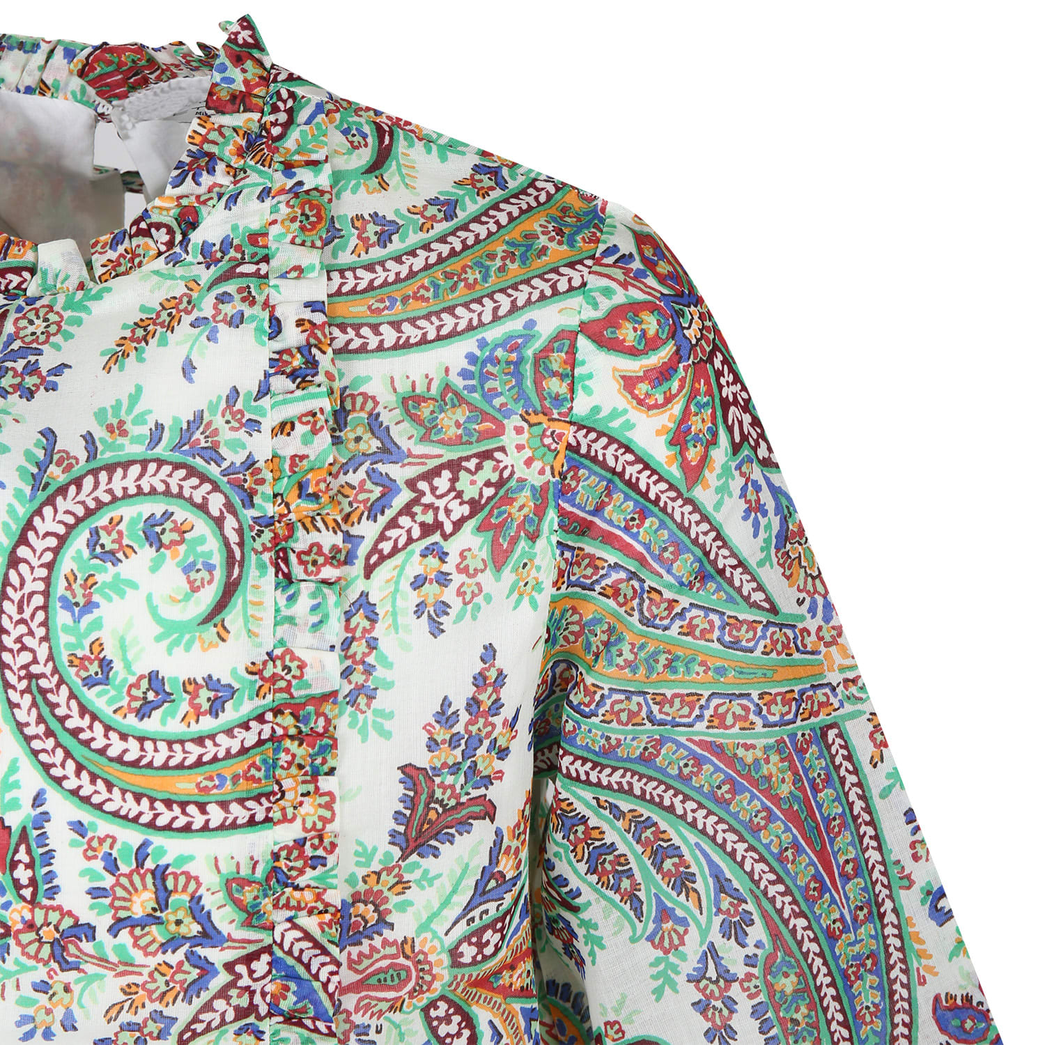 Shop Etro Ivory Blouse With Paisley Pattern