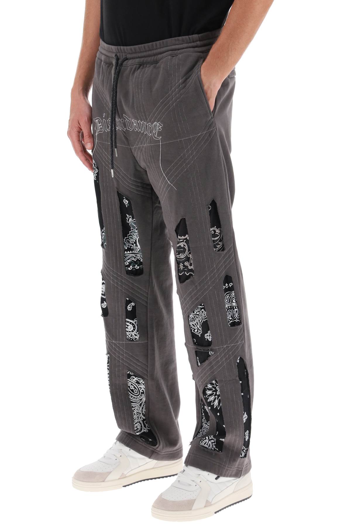 Shop Children Of The Discordance Joggers With Bandana Detailing In Gray (grey)