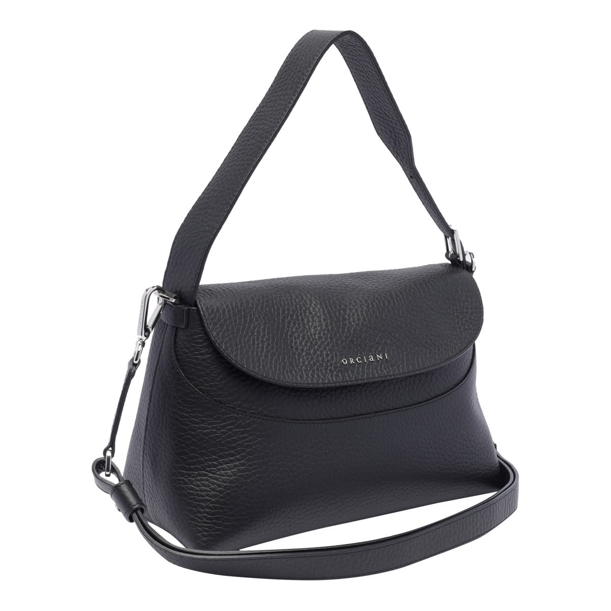 Shop Orciani Nana Shoulder Bag In Black