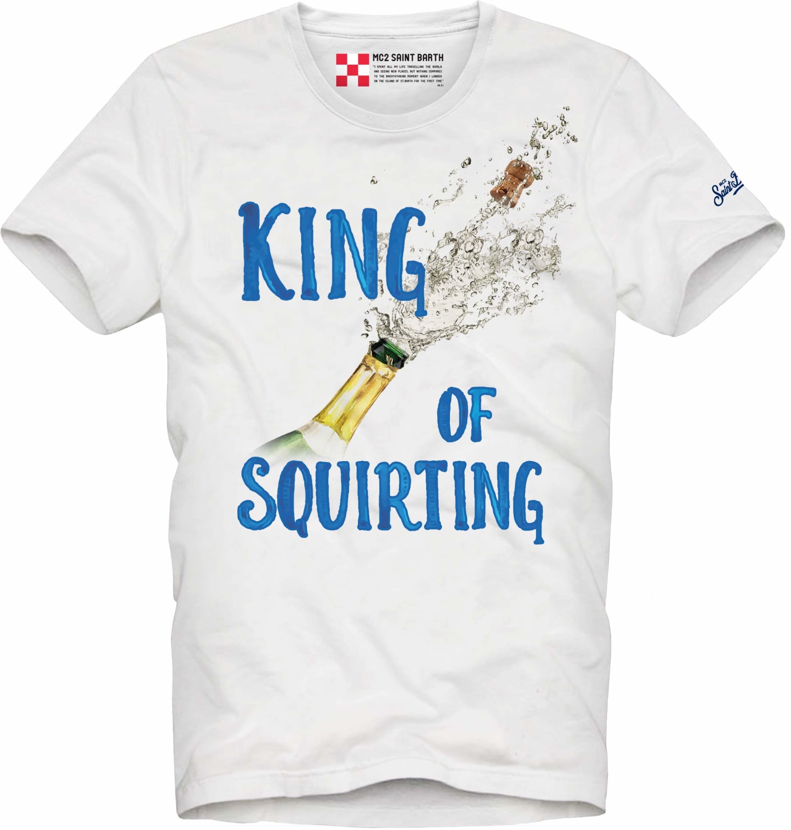 MC2 Saint Barth White King Of Squirting Print Man T-shirt