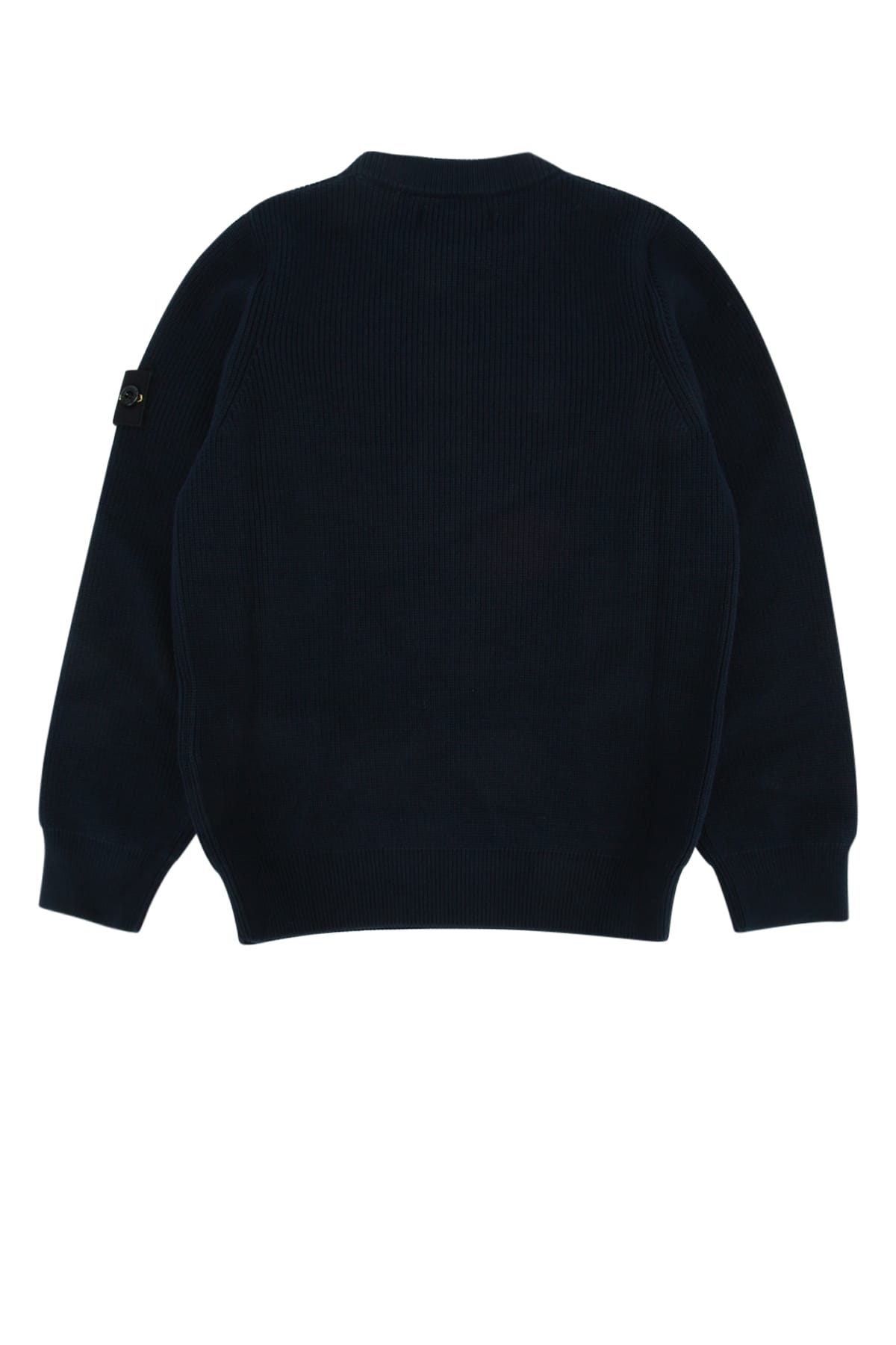 Stone Island Compass-motif Crewneck Jumper In Navyblue