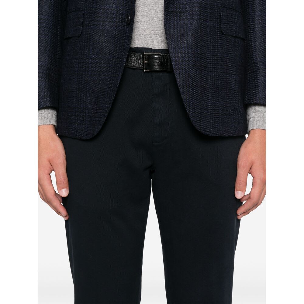 Canali Cotton Pants In Black