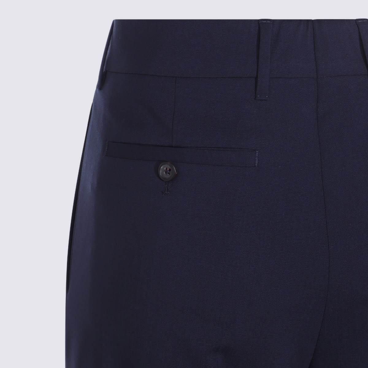 Miu Miu Superfine Wool Trousers And Pockets In Blue