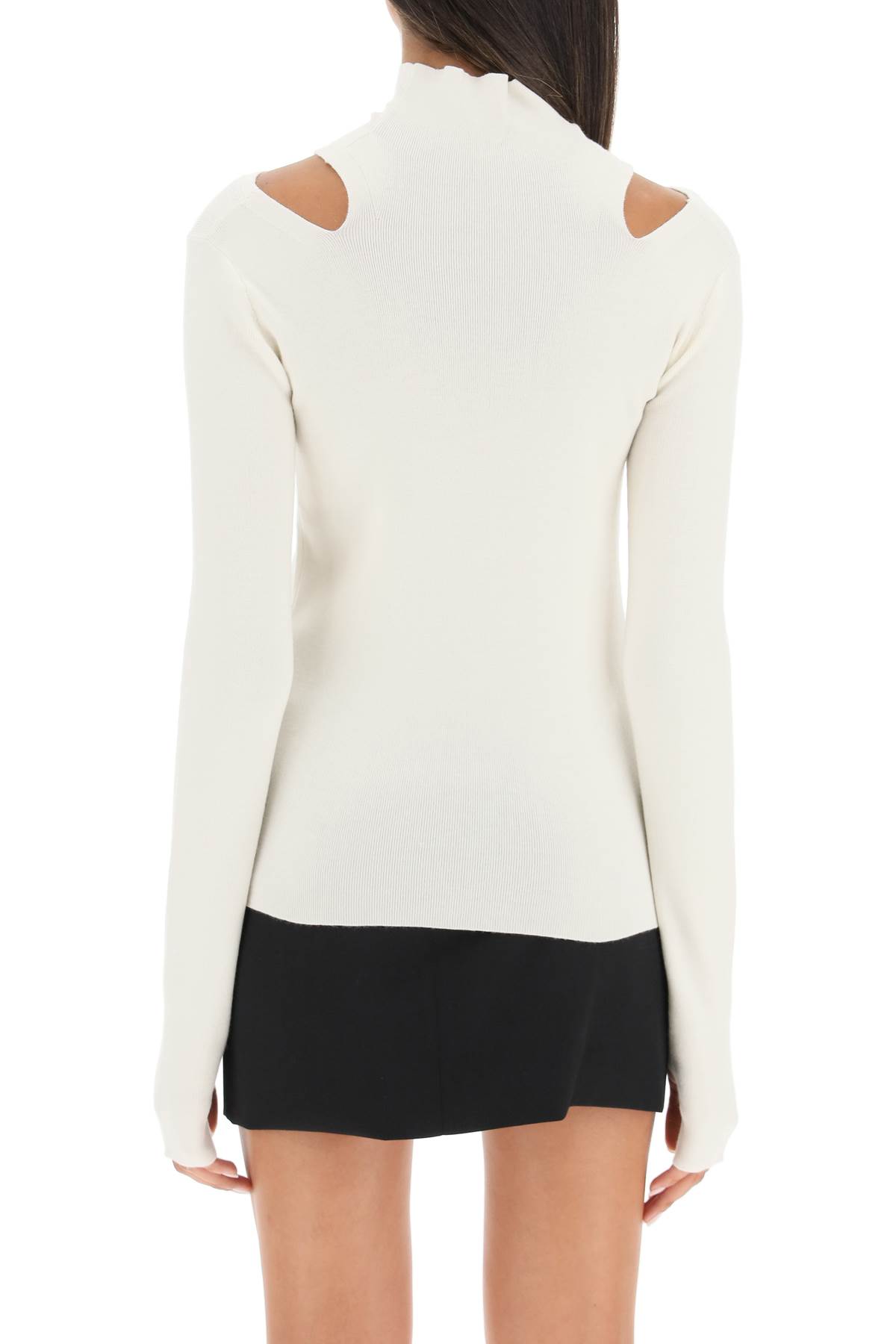 Shop Dion Lee Cut-out Skivvy In Ivory (white)