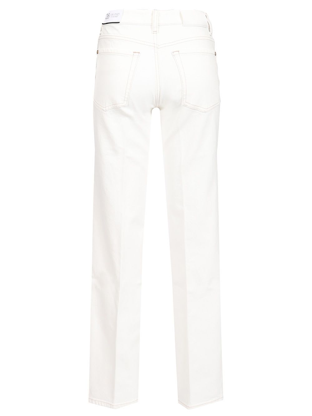 Shop 7 For All Mankind Straight Leg Calie Jeans In White