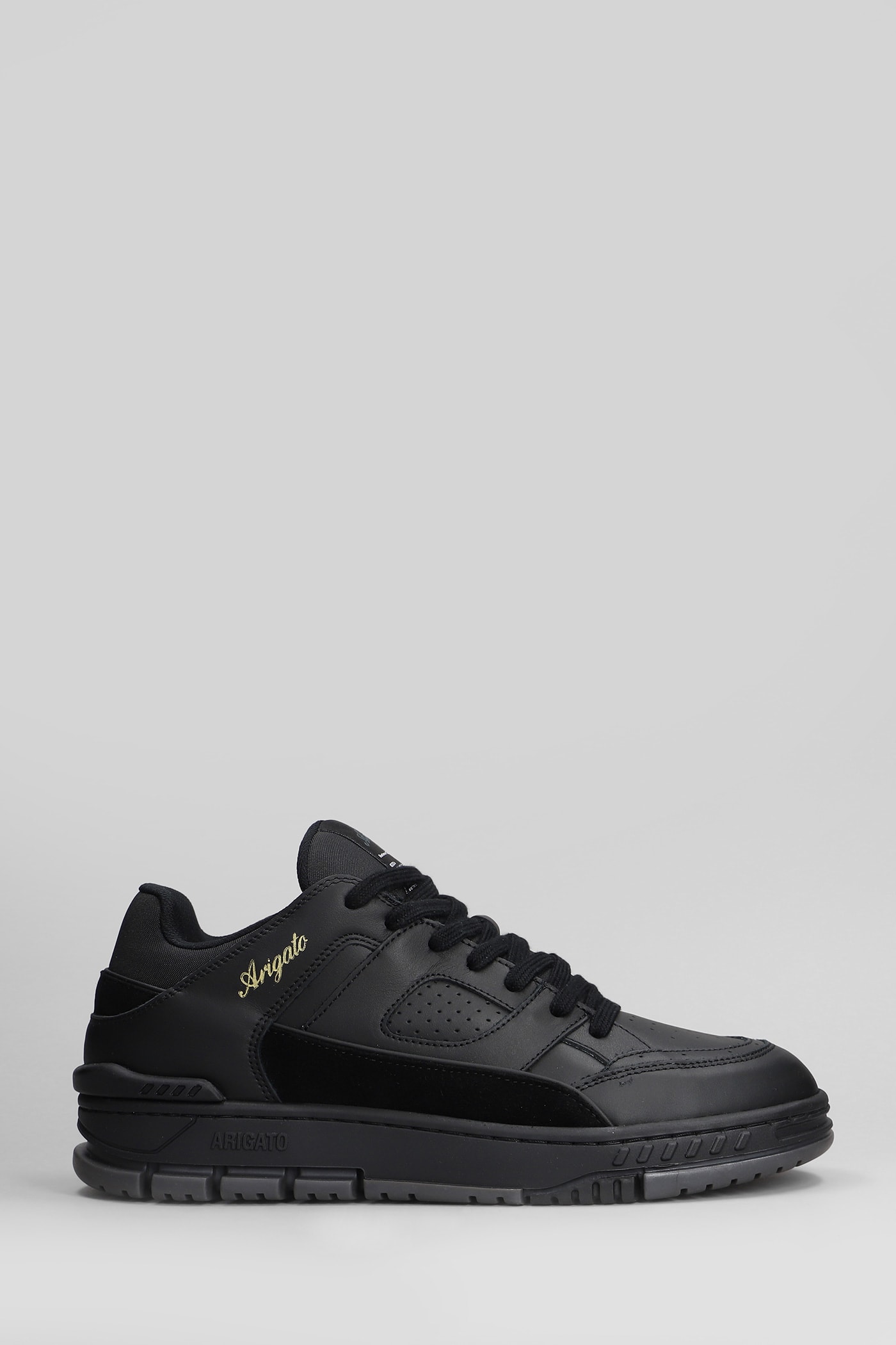 Shop Axel Arigato Area Lo Sneakers In Black Suede And Leather