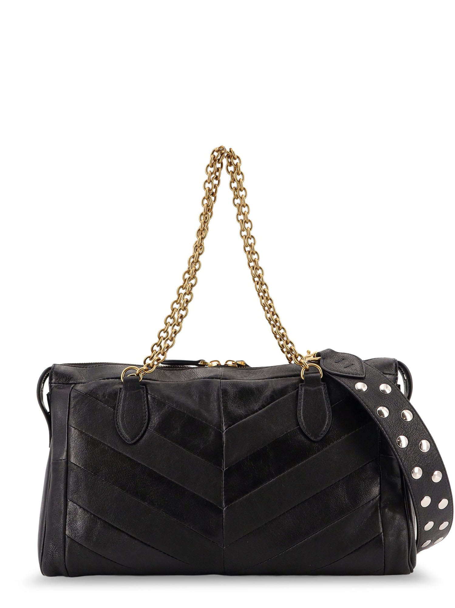 Valentino Panthea Leather Crossbody Bag With Metal Vlogo Signature In Black