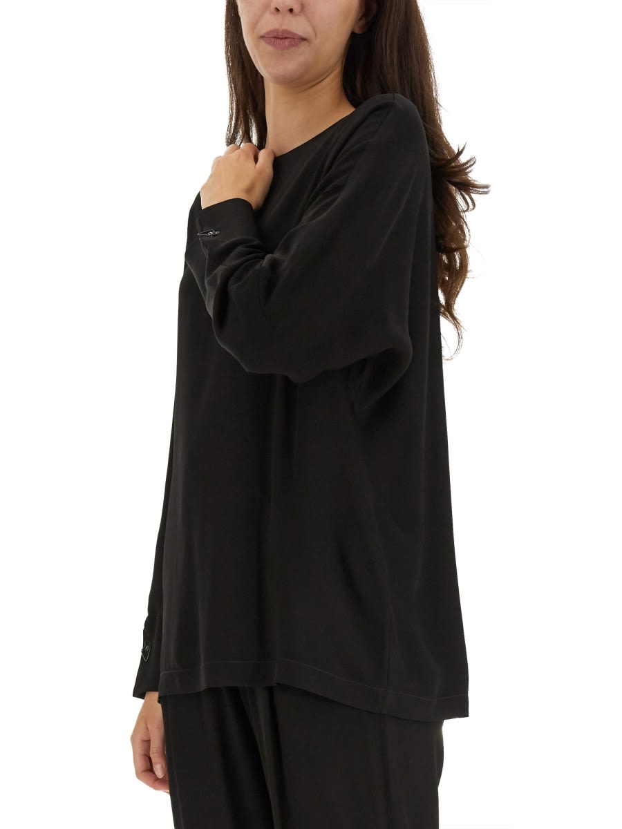 Shop Fabiana Filippi Crepe Tops. In Black