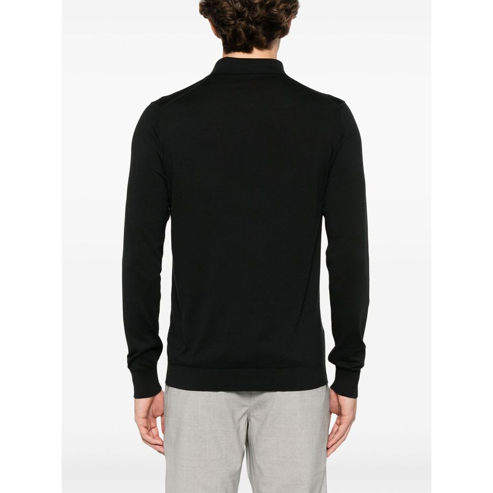 Fedeli Cotton Sweaters In Black