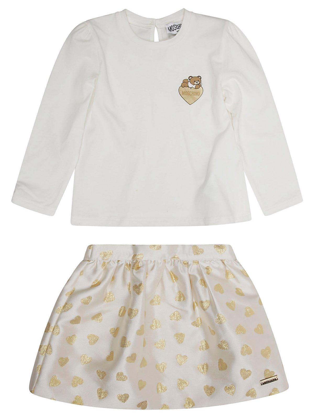 Moschino Heart-motif Two-piece Skirt Set