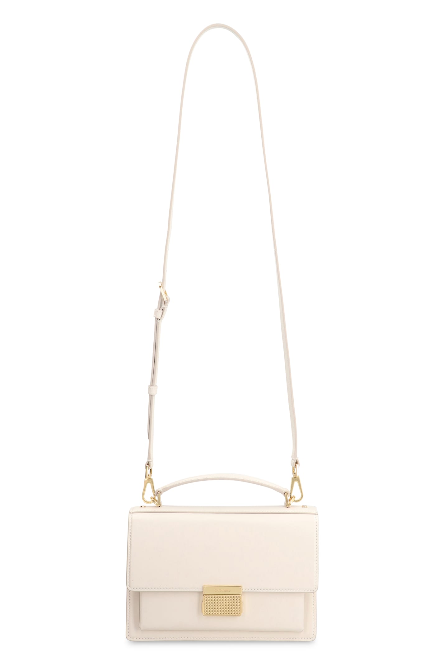 Golden Goose Venezia Flap Leather Crossbody Bag In White