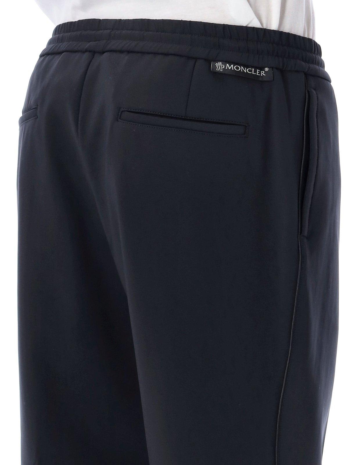 Shop Moncler Classic Drawstring Pants In Black