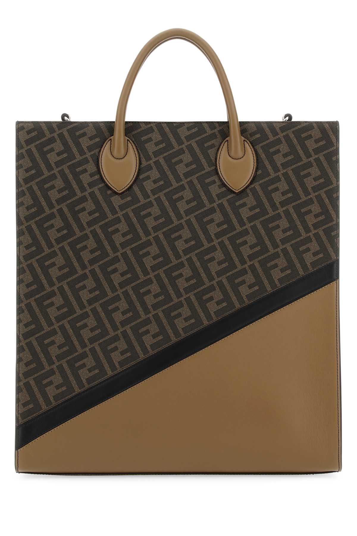 Fendi Ff Motif Vertical Tote Bag In Brown