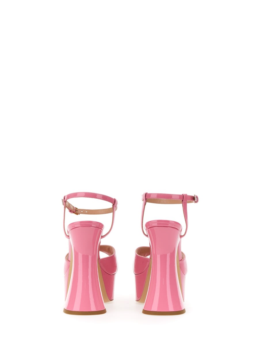 Moschino Chunky Heel Platform Sandals In Pink