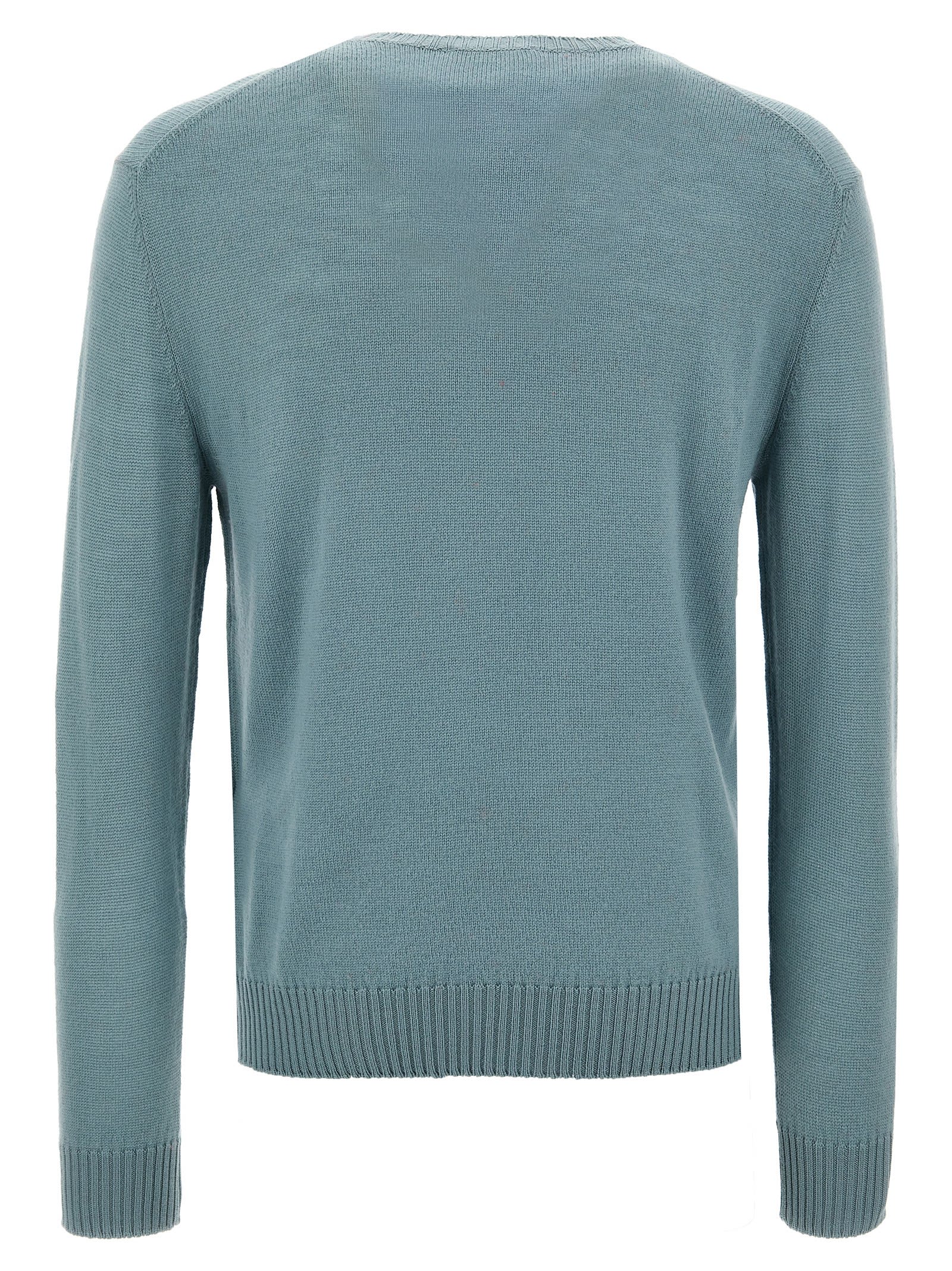 Shop Jil Sander Logo Embroidery Sweater In Light Blue