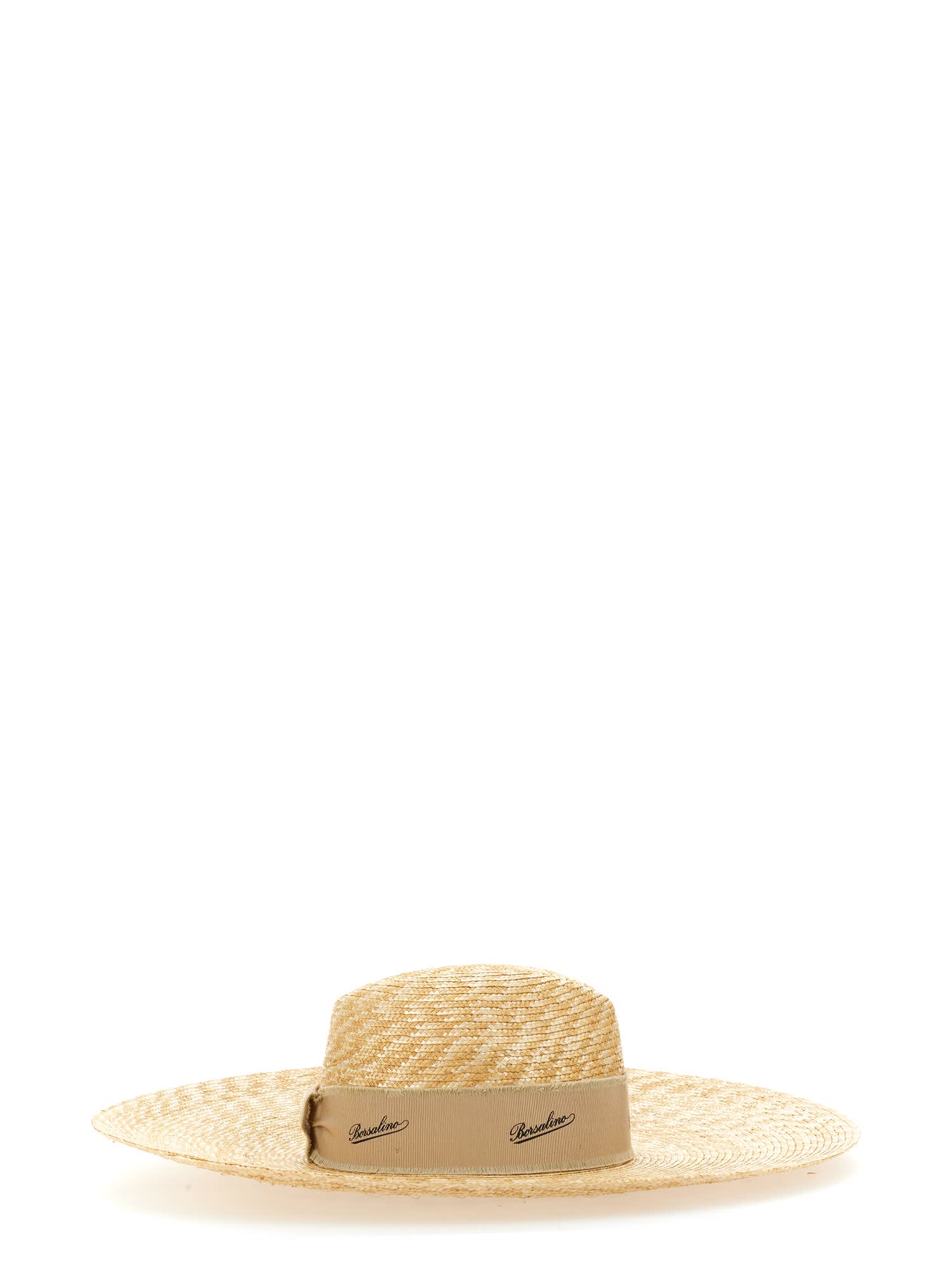 Shop Borsalino Straw Hat In Naturale
