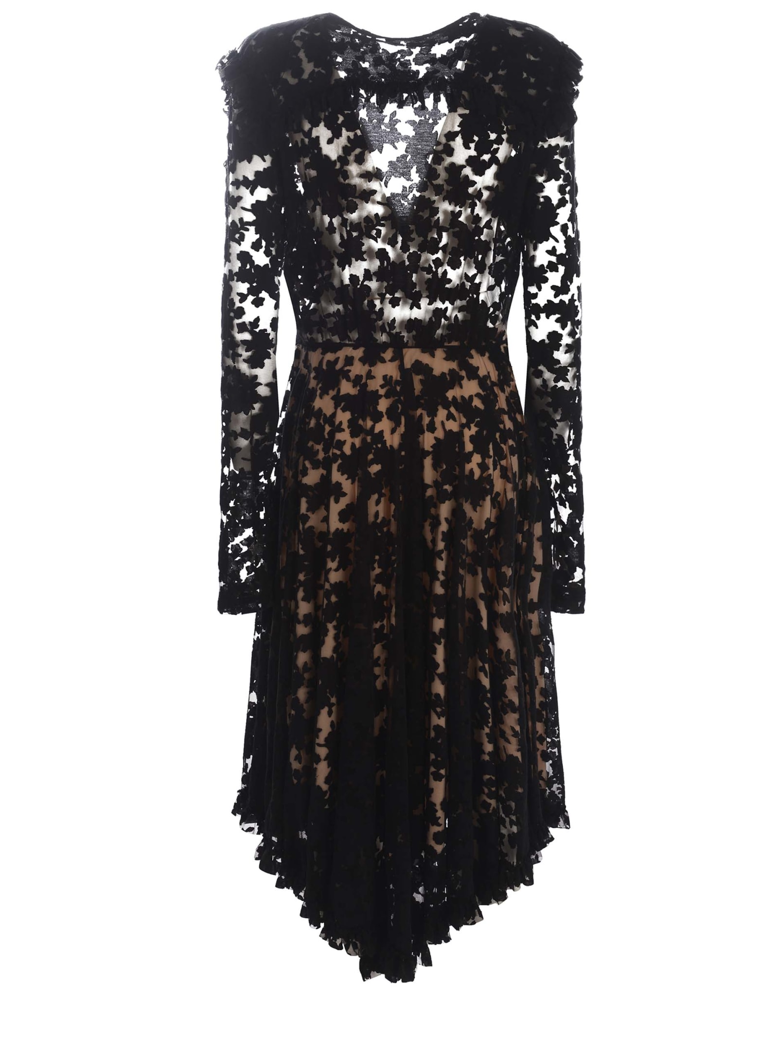 Shop Philosophy Di Lorenzo Serafini Dress Philosophy Devoré Made Of Jersey In Black