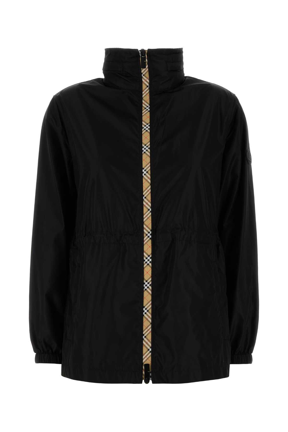 Burberry Black Nylon Parka In Black