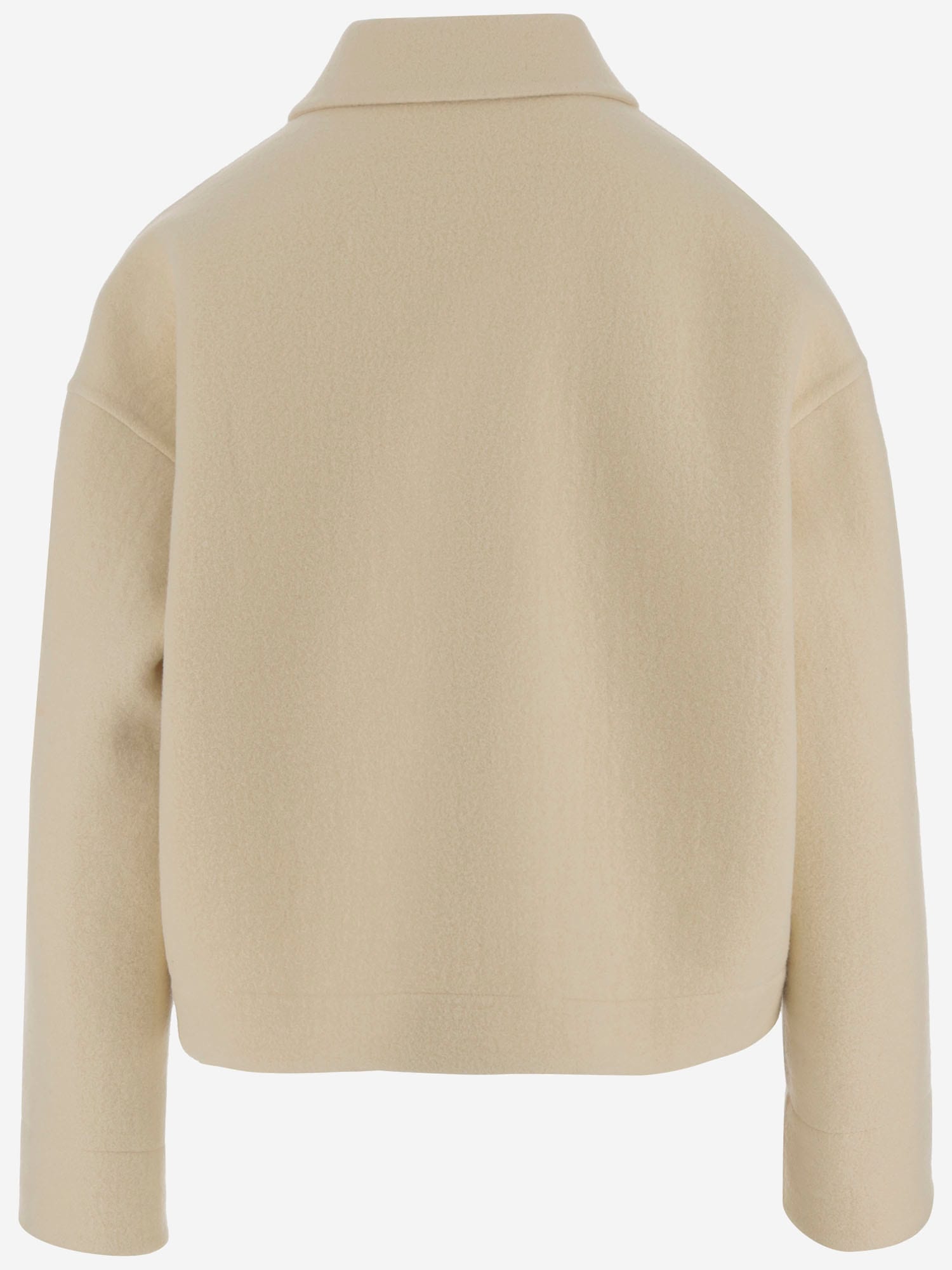 Shop Jil Sander Wool Jacket In Ivory