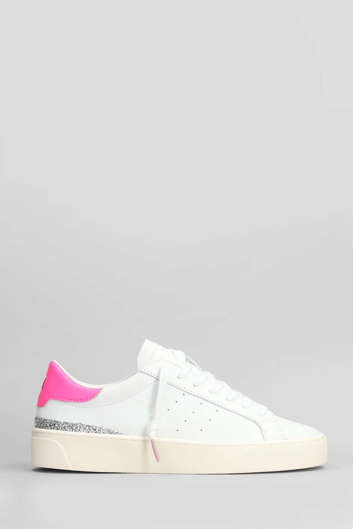 D. A.T. E. Sonica Sneakers In White Leather