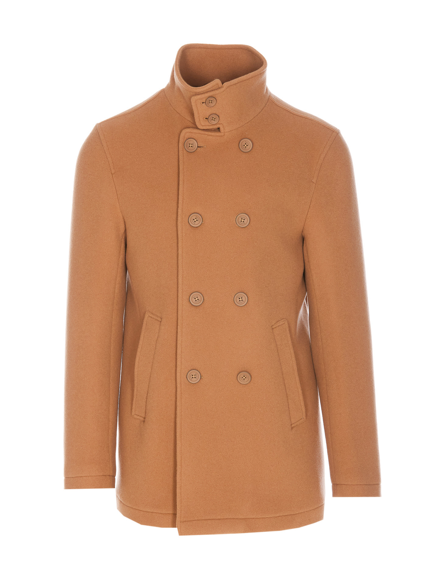 Shop Herno Coat In Camel