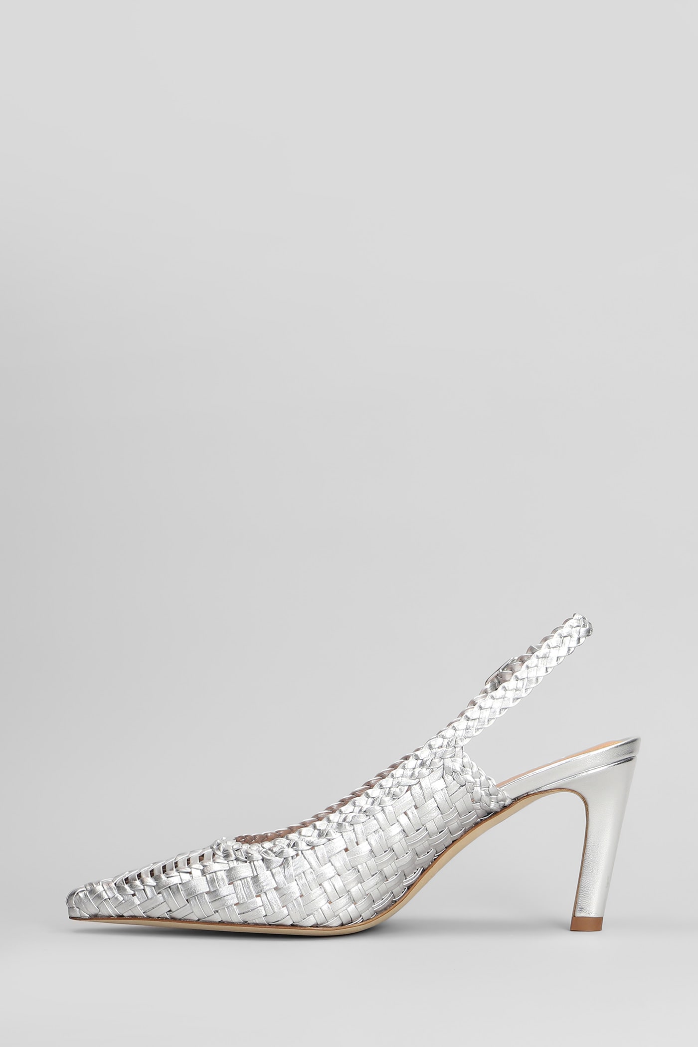 Shop Lella Baldi Pumps In Silver Leather