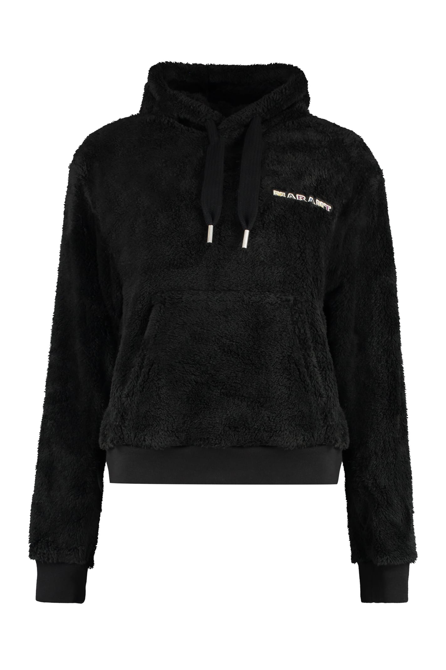 Shop Marant Etoile Maeva Fleece Hoodie In Black