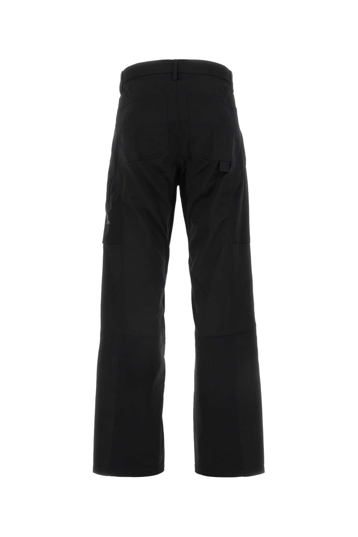 Shop Roa Black Polyester Blend Cargo Pant In Blk0001