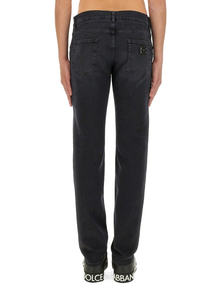 Shop Dolce & Gabbana Slim Fit Jeans In Grey