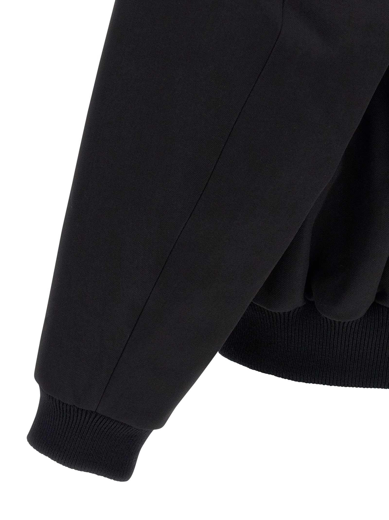 Fear Of God Black Nylon Bomber With High Collar In Black