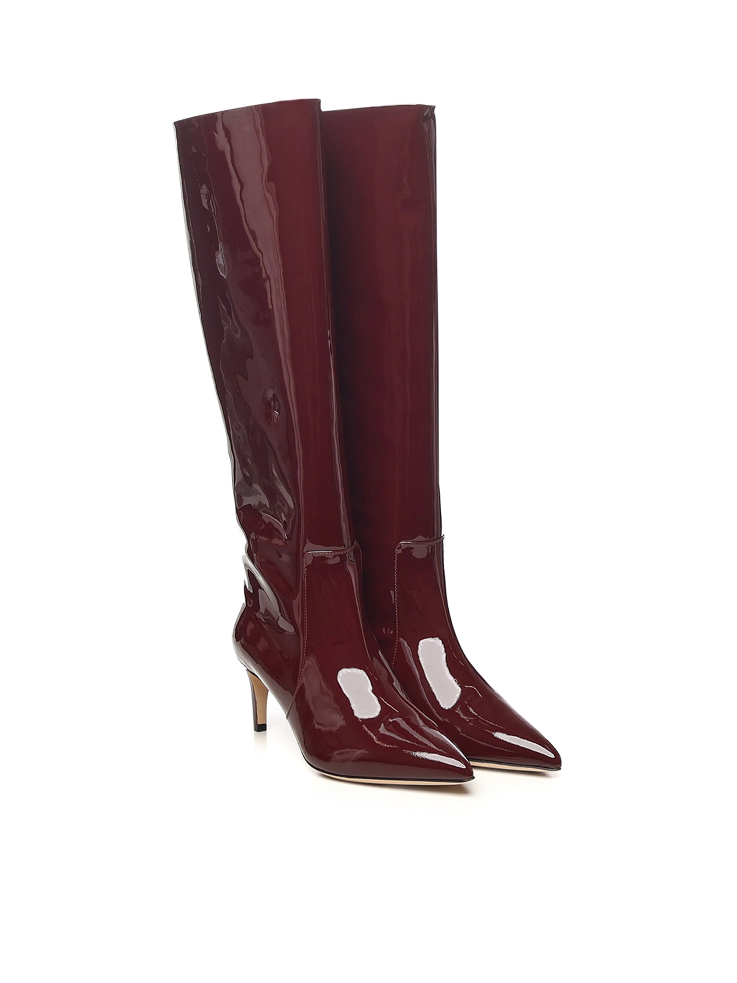 Paris Texas Patent Leather Stiletto Boots In Multi