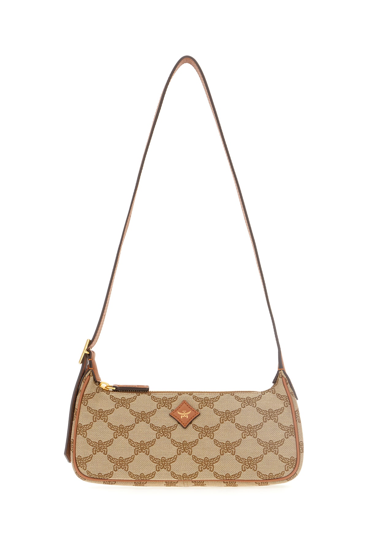 Mcm Printed Canvas Shoulder Bag In Brown