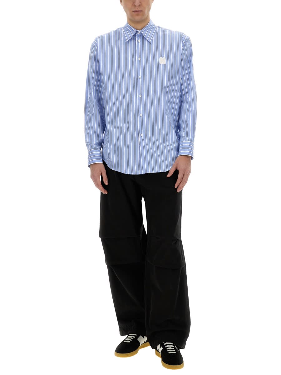 Msgm Utility Cargo Pant With Multiple Pockets In Black
