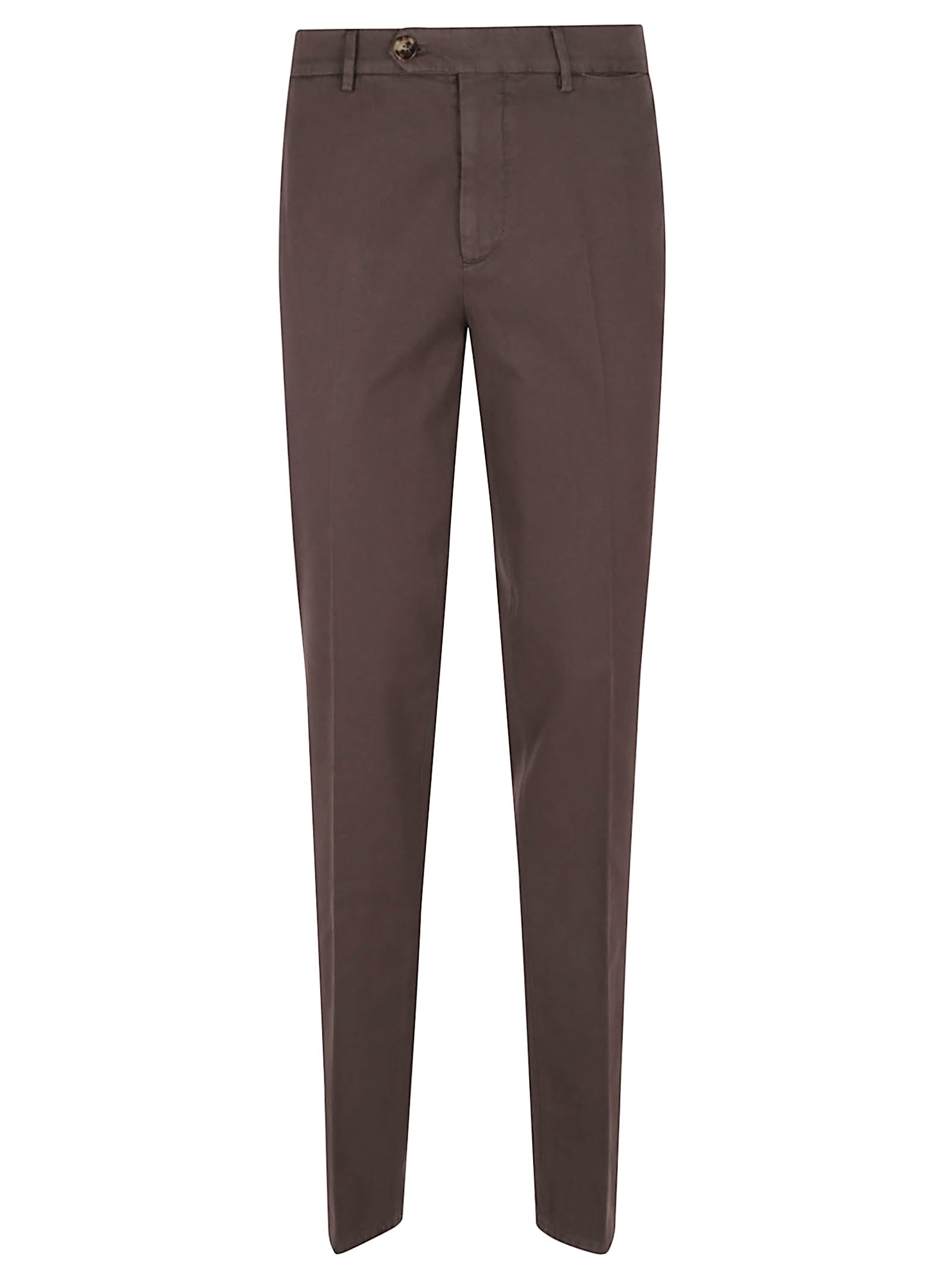 Brunello Cucinelli Button-fastening Trousers In Brown