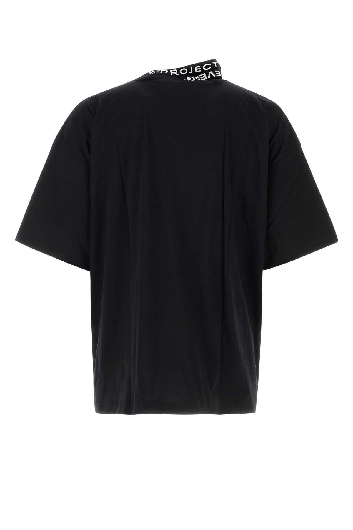 Shop Y/project Black Cotton T-shirt In Evergreen Vintage Black