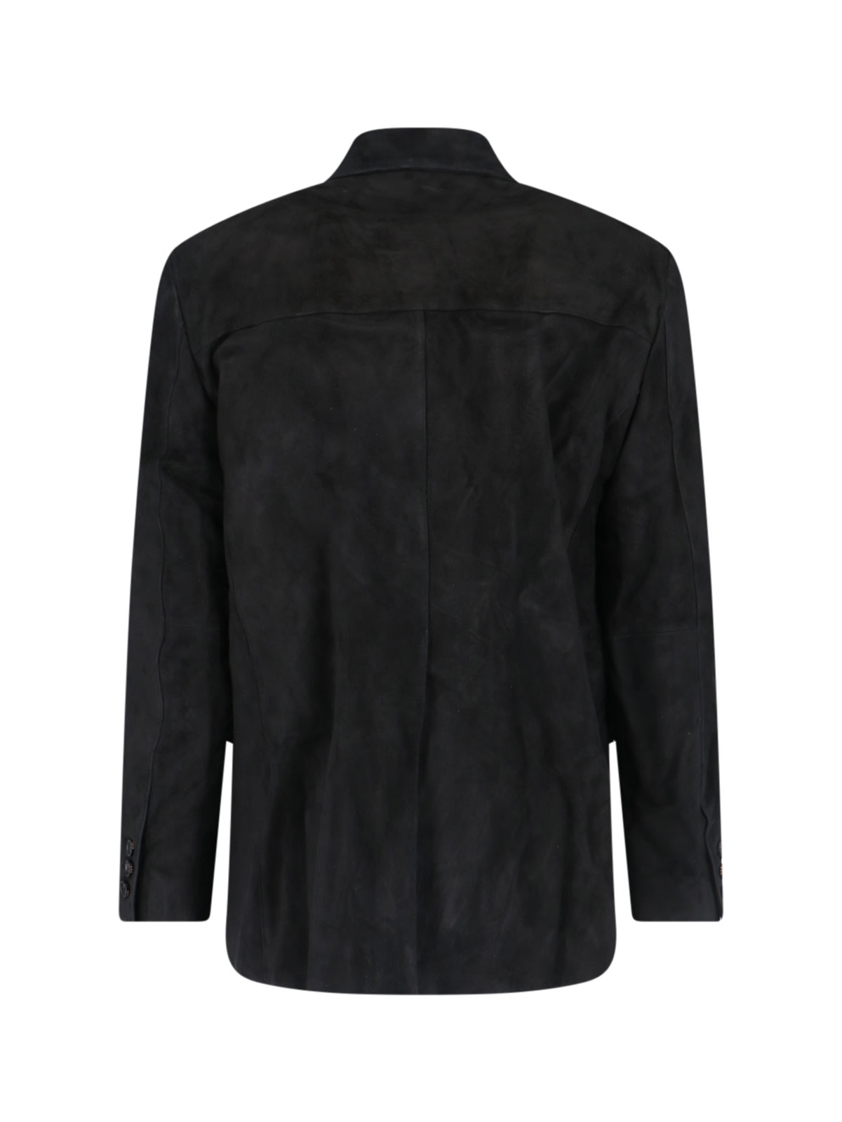 Shop Tonywack Single-breasted Suede Jacket In Black