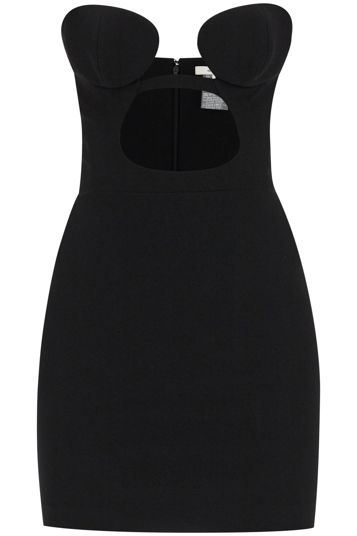 Shop Nensi Dojaka Mini Bustier Dress With Cut-out In Black (black)