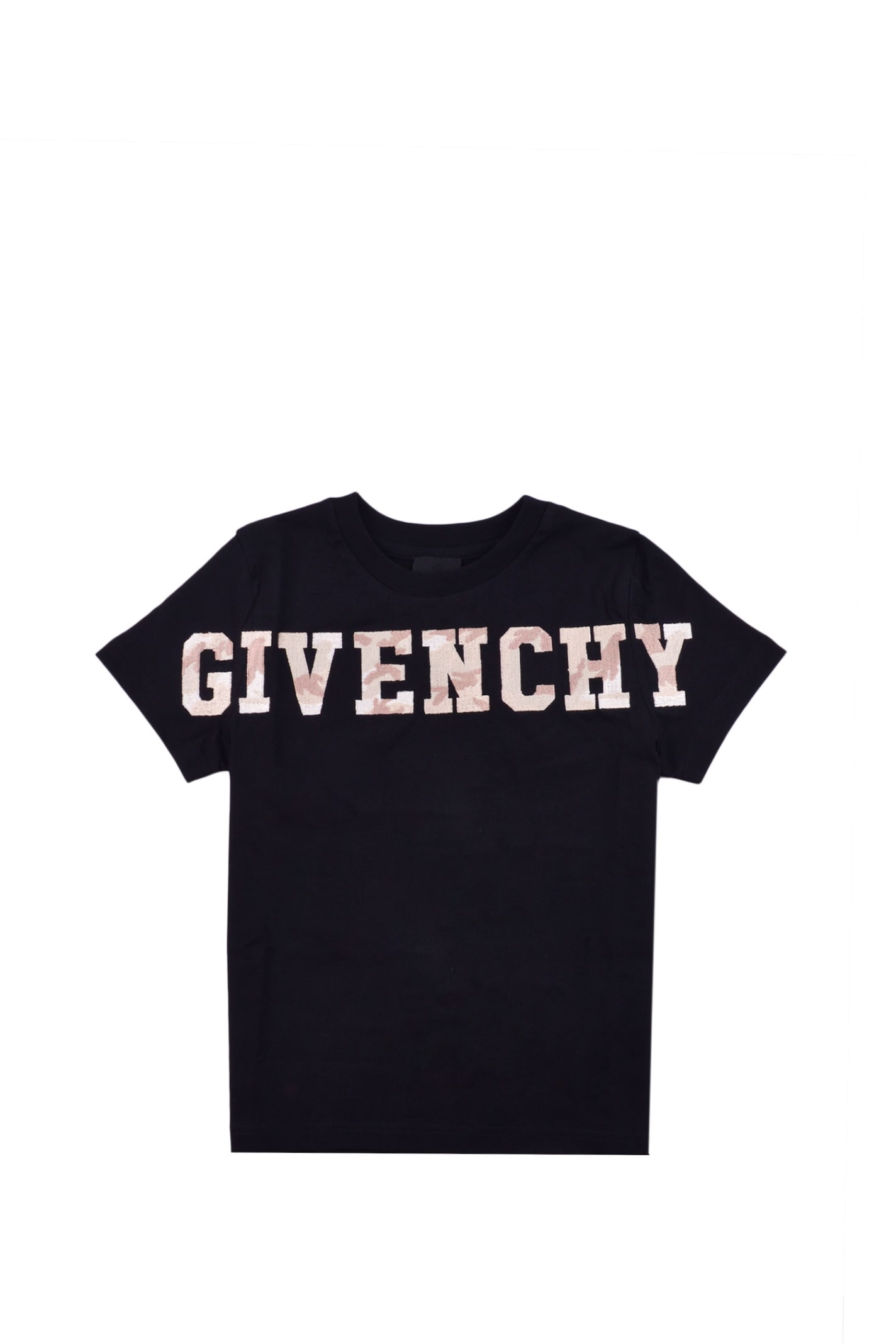 Givenchy Kids' T-shirt With Logo Embroidery In Back