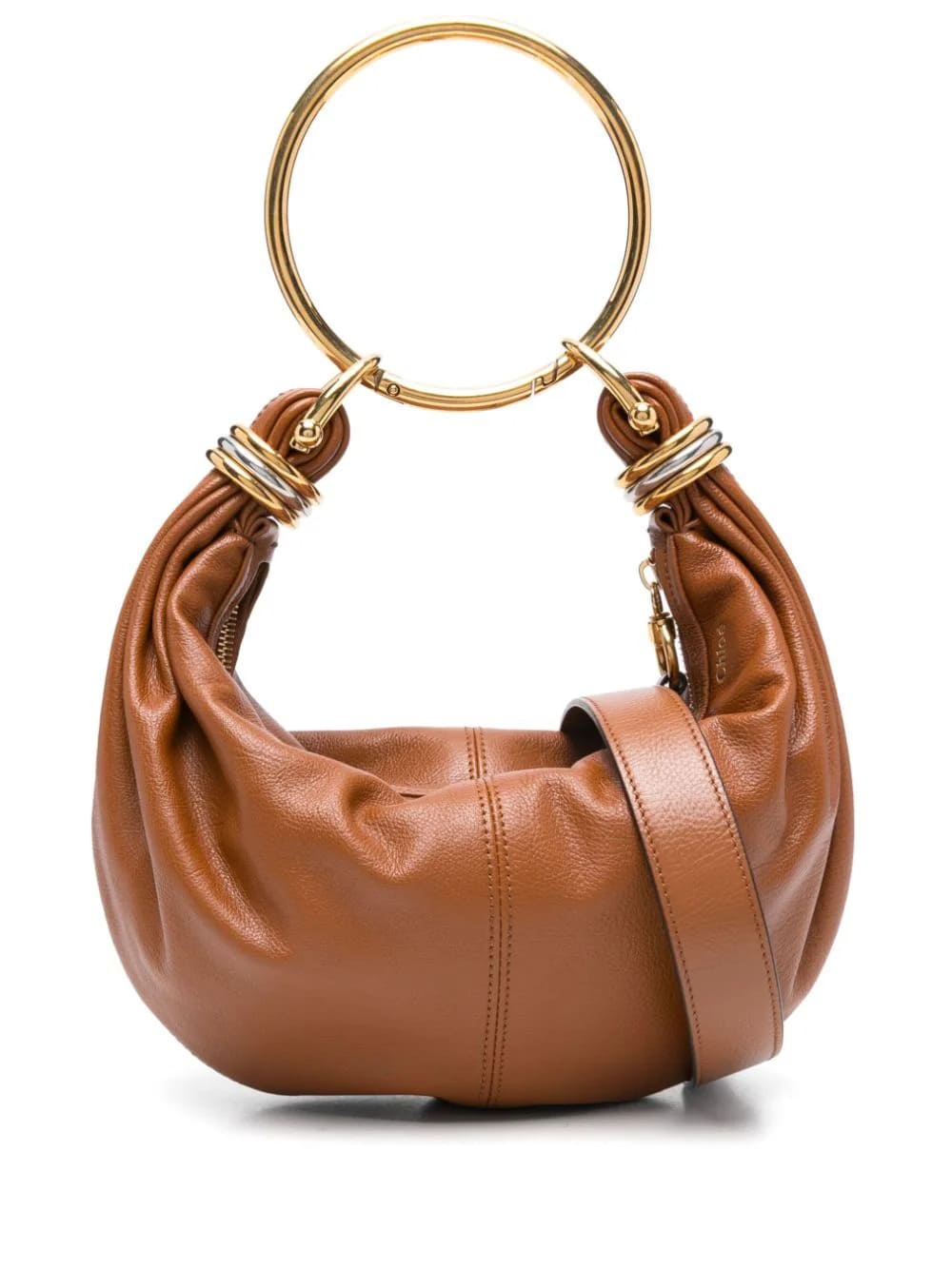 Shop Chloé Small Hobo Bag In M Clay Brown