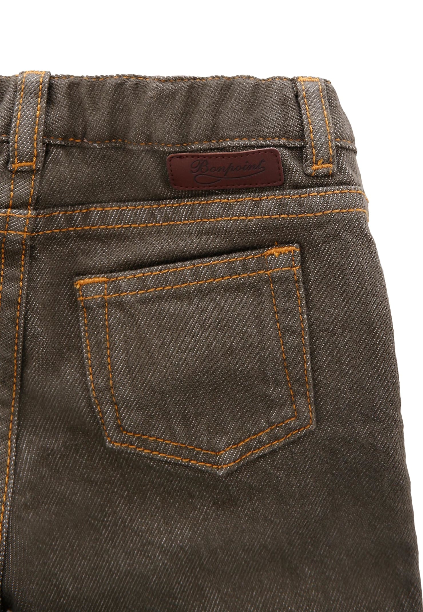 Bonpoint Green Trousers For Baby Boy With Logo In Green