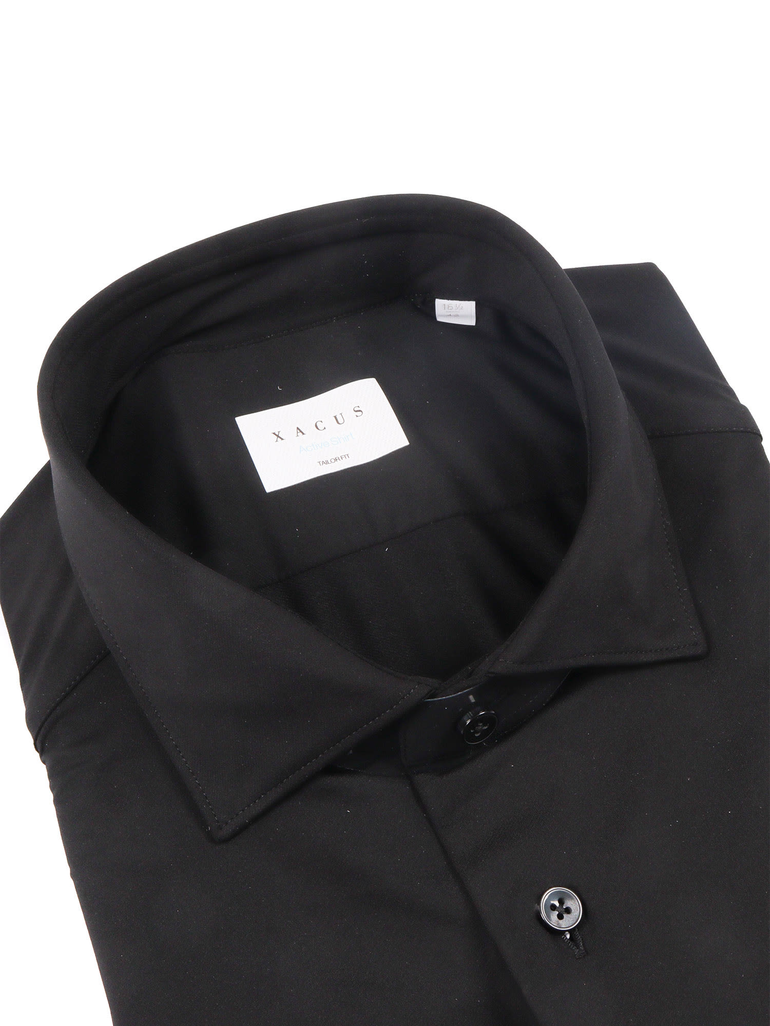 Xacus Button-down Cotton Shirt In Black