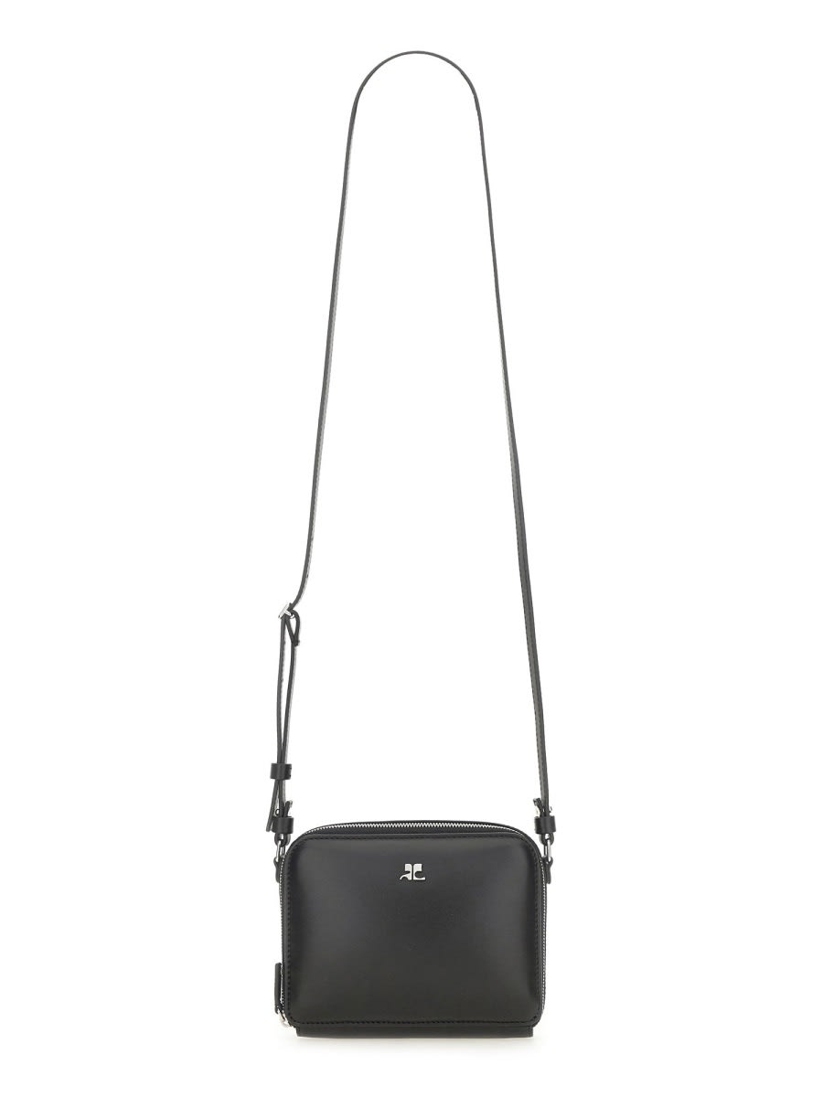 Shop Courrèges Leather Bag. In Black