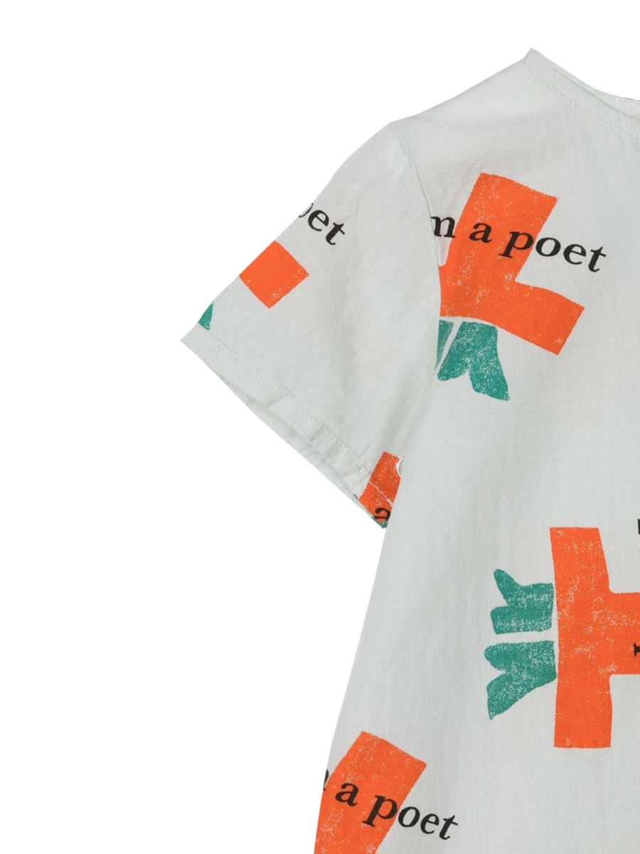Bobo Choses Im A Poet All Over Woven Playsuit In Multicolour