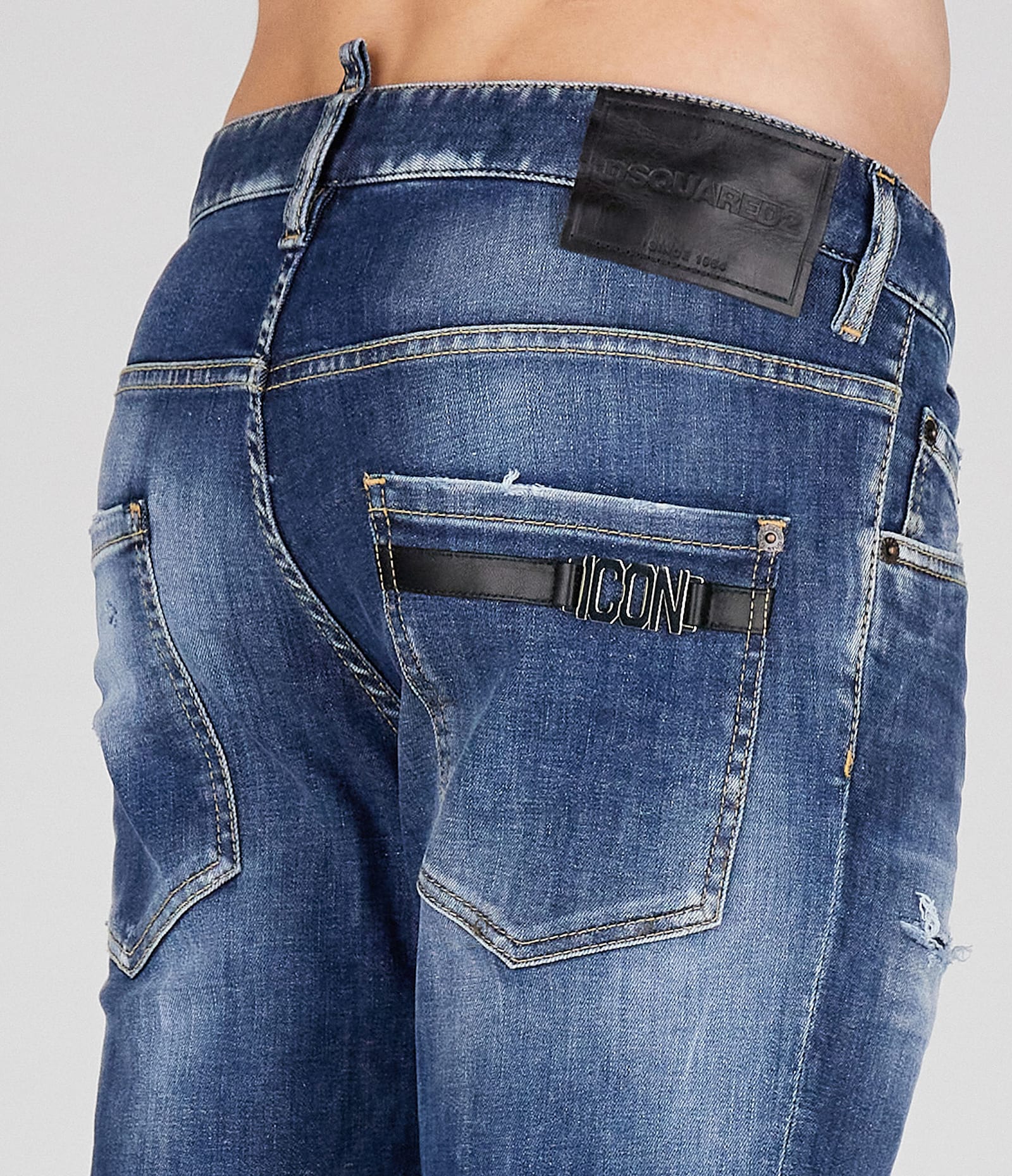 Shop Dsquared2 5 Pockets In Navy Blue