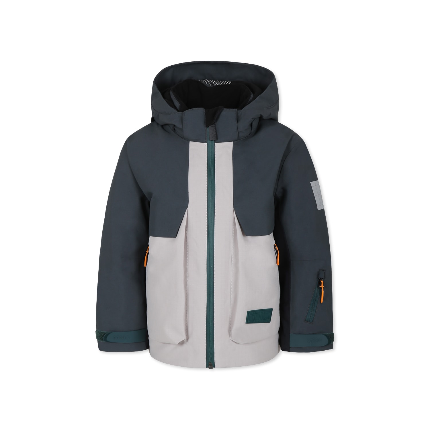 Molo Boy's Alpine Tie-dye Printed Jacket In Grey