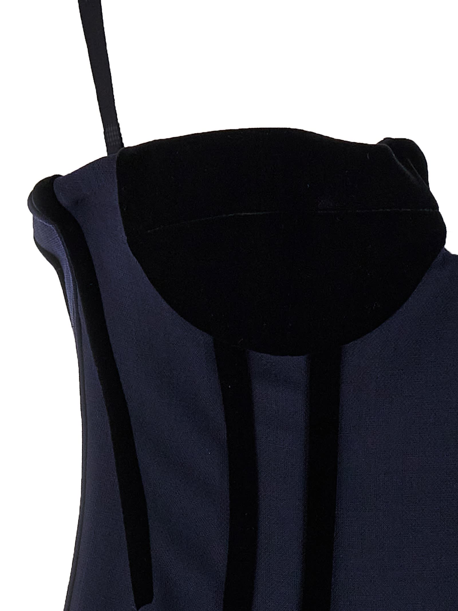 Sportmax Anemone Straight Hem Sleeveless Dress In Blue
