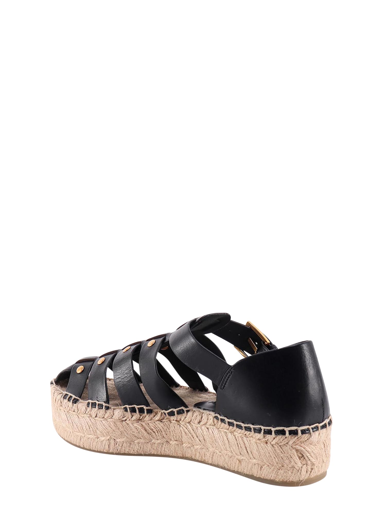 Tory Burch Fisherman Platform Espadrille Sandal In Black | ModeSens