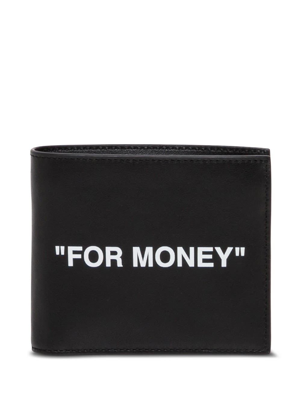 Off-White Bifold Leather Wallet With Print