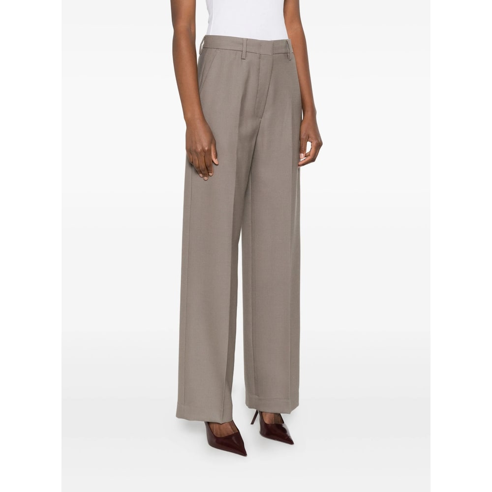 Covert Pressed-crease Trousers In Neutral